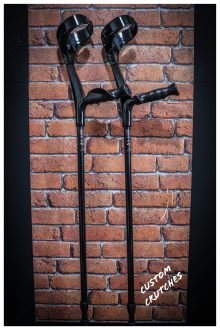 KOWSKY UNITED CLOSED CUFF CRUTCHES ANATOMIC SOFT (2025) BLACK (PUSH BUTTON)